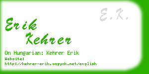 erik kehrer business card